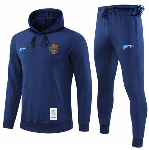 peamu.it - pt434 Maglia Tuta Calcio - Felpa con cappuccio Paris PSG Bleu 2022-2023