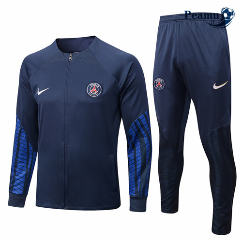 peamu.it - pt435 Maglia Tuta Calcio - Giacca Paris PSG Bleu 2022-2023