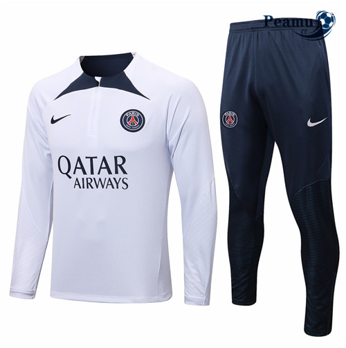 peamu.it - pt438 Maglia Tuta Calcio Paris PSG Blanc 2022-2023