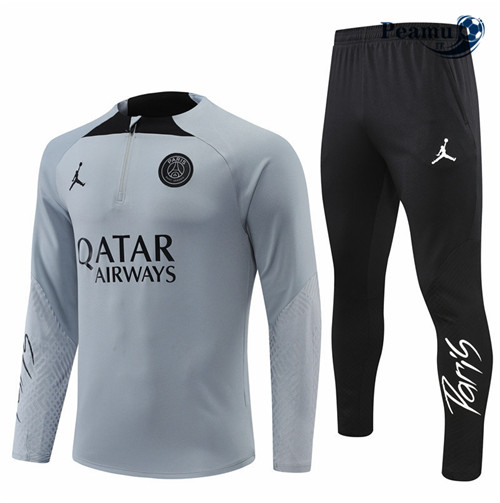 peamu.it - pt442 Maglia Tuta Calcio Paris PSG Gris 2022-2023