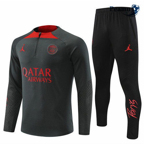 peamu.it - pt451 Maglia Tuta Calcio Paris PSG Gris 2022-2023