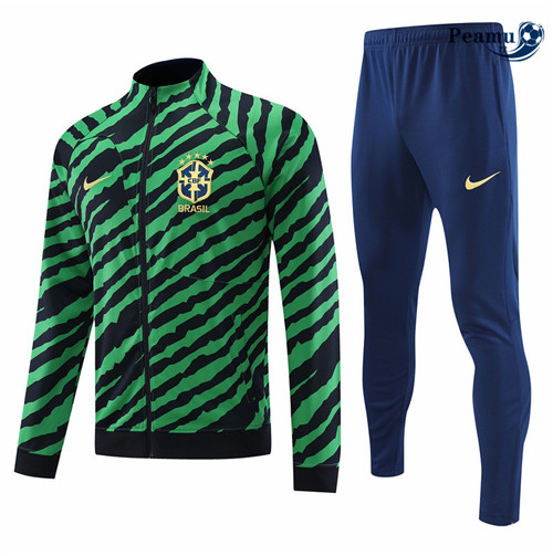 peamu.it - pt465 Maglia Tuta Calcio - Giacca Brasile 2022-2023