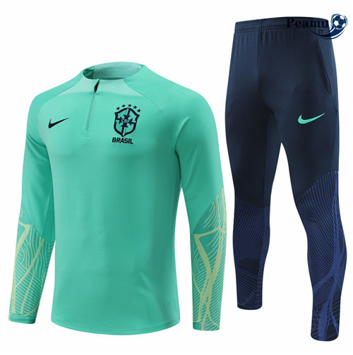 peamu.it - pt468 Maglia Tuta Calcio Brasile Bleu 2022-2023