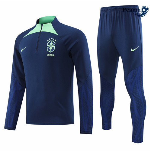 peamu.it - pt469 Maglia Tuta Calcio Brasile Bleu 2022-2023