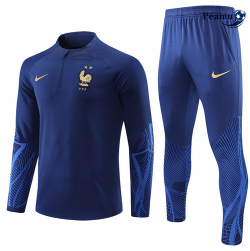 peamu.it - pt479 Maglia Tuta Calcio Francia Bleu 2022-2023