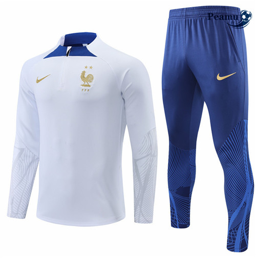 peamu.it - pt480 Maglia Tuta Calcio Francia Blanc 2022-2023