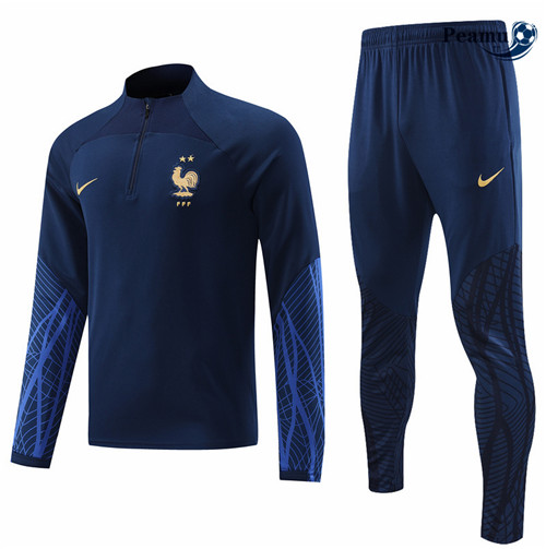peamu.it - pt481 Maglia Tuta Calcio Francia Bleu 2022-2023