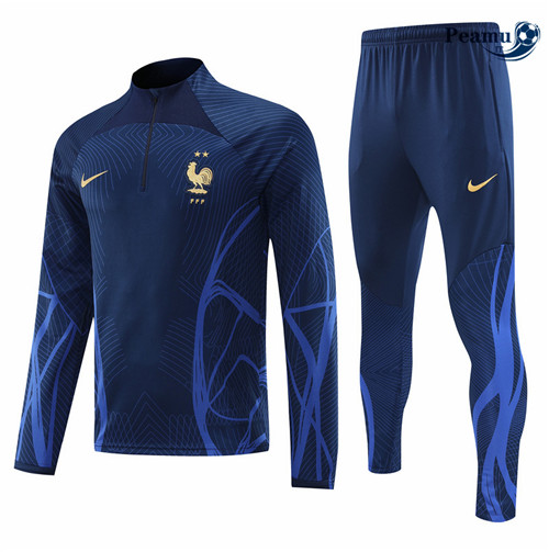 peamu.it - pt483 Maglia Tuta Calcio Francia Bleu 2022-2023