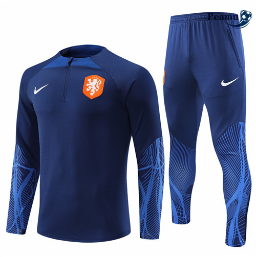 peamu.it - pt489 Maglia Tuta Calcio Paesi Bassi Bleu 2022-2023