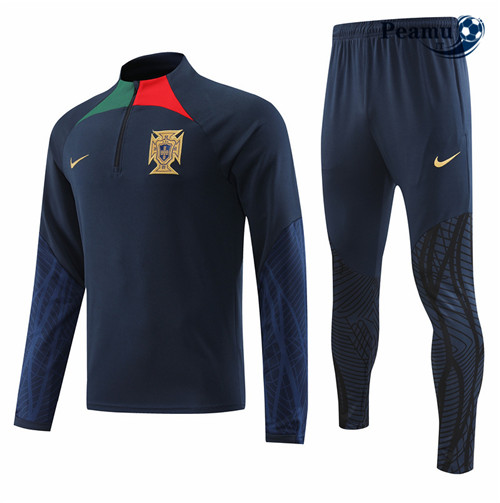 peamu.it - pt490 Maglia Tuta Calcio Portugal Bleu 2022-2023