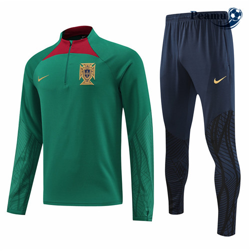 peamu.it - pt492 Maglia Tuta Calcio Portugal Vert 2022-2023