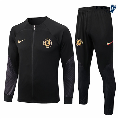 peamu.it - pt502 Maglia Tuta Calcio - Giacca Chelsea Noir 2022-2023