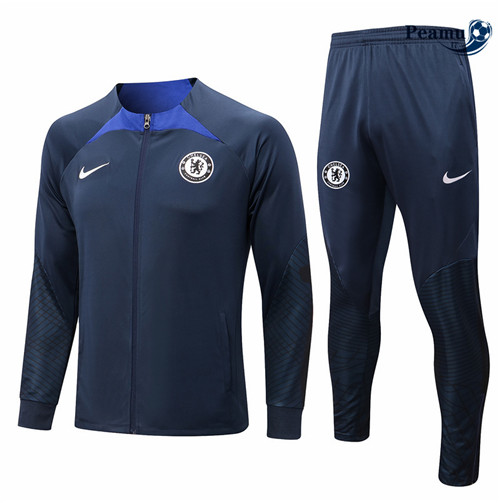 peamu.it - pt503 Maglia Tuta Calcio - Giacca Chelsea Bleu 2022-2023
