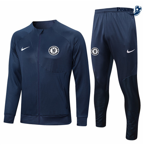 peamu.it - pt504 Maglia Tuta Calcio - Giacca Chelsea Bleu 2022-2023