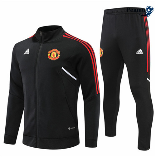 peamu.it - pt519 Maglia Tuta Calcio - Giacca Manchester United Noir 2022-2023
