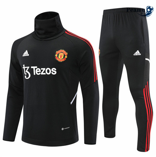 peamu.it - pt523 Maglia Tuta Calcio Manchester United Noir 2022-2023