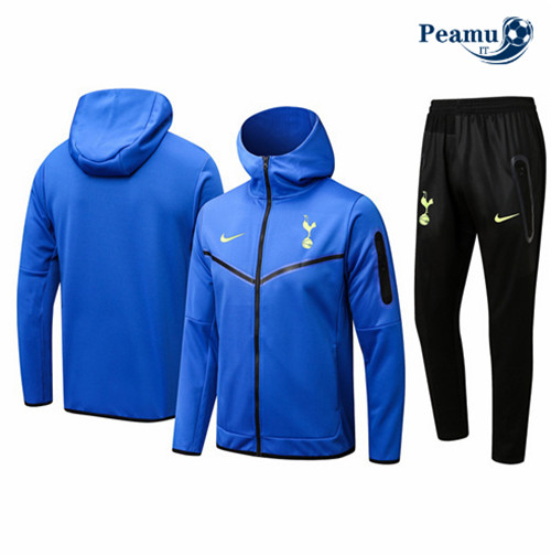 peamu.it - pt531 Maglia Tuta Calcio - Felpa con cappuccio Tottenham Hotspur Veste Bleu 2022-2023