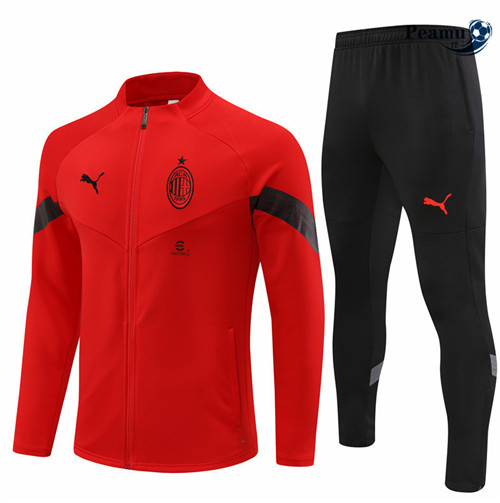 peamu.it - pt532 Maglia Tuta Calcio - Giacca AC Milan Rouge 2022-2023