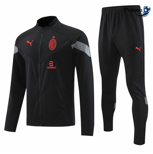 peamu.it - pt533 Maglia Tuta Calcio - Giacca AC Milan Noir 2022-2023