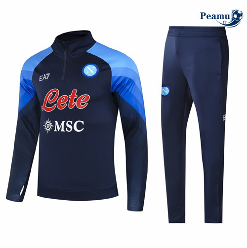 peamu.it - pt543 Maglia Tuta Calcio SSC Napoli Bleu 2022-2023