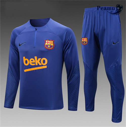 peamu.it - pt556 Maglia Tuta Calcio Bambino Barcellona Bleu 2022-2023