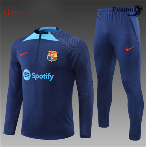 peamu.it - pt560 Maglia Tuta Calcio Bambino Barcellona player Bleu 2022-2023