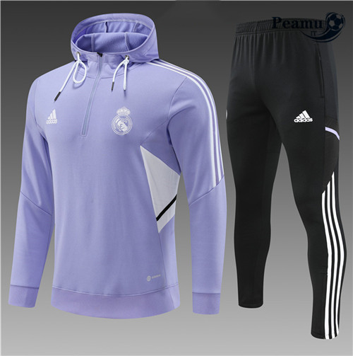 peamu.it - pt564 Maglia Tuta Calcio - Felpa con cappuccio Bambino Real Madrid Pourpre 2022-2023