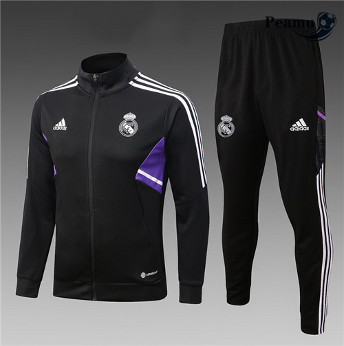 peamu.it - pt569 Maglia Tuta Calcio - Giacca Bambino Real Madrid Noir 2022-2023