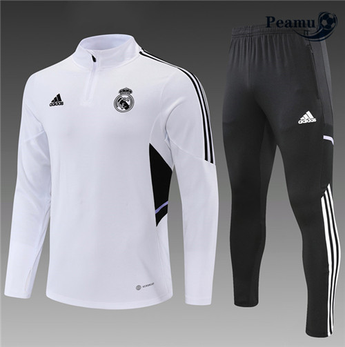 peamu.it - pt571 Maglia Tuta Calcio Bambino Real Madrid Blanc 2022-2023