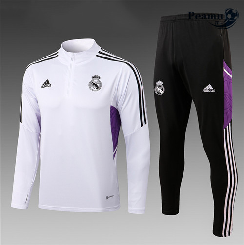 peamu.it - pt576 Maglia Tuta Calcio Bambino Real Madrid Blanc 2022-2023