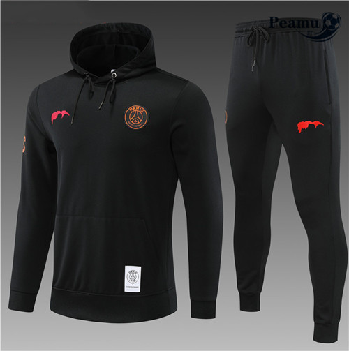 peamu.it - pt593 Maglia Tuta Calcio - Felpa con cappuccio Bambino Paris PSG Noir 2022-2023