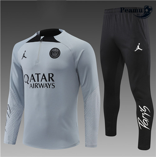 peamu.it - pt596 Maglia Tuta Calcio Bambino Paris PSG Gris 2022-2023