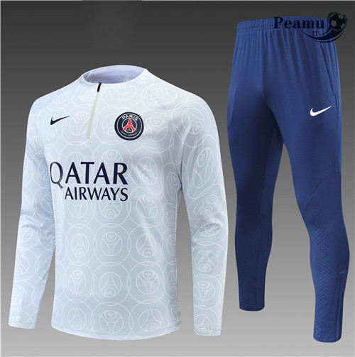 peamu.it - pt597 Maglia Tuta Calcio Bambino Paris PSG Blanc 2022-2023