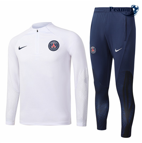 peamu.it - pt599 Maglia Tuta Calcio Bambino Paris PSG Blanc 2022-2023