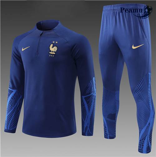 peamu.it - pt629 Maglia Tuta Calcio Bambino Francia Bleu 2022-2023