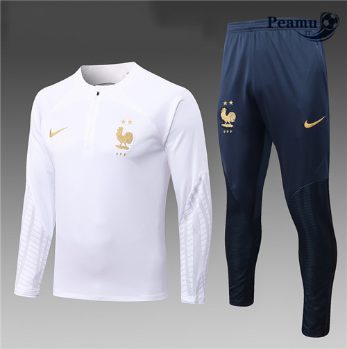 peamu.it - pt630 Maglia Tuta Calcio Bambino Francia Blanc 2022-2023