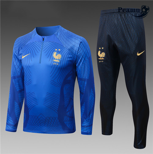 peamu.it - pt631 Maglia Tuta Calcio Bambino Francia Bleu 2022-2023