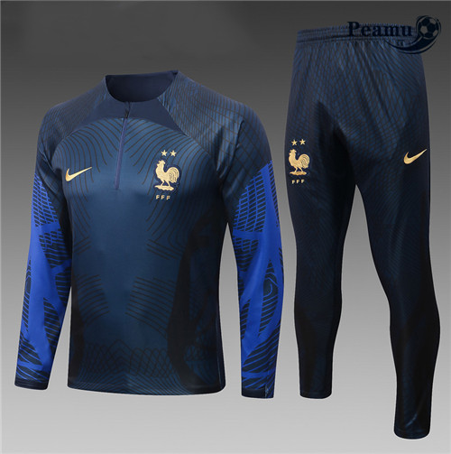 peamu.it - pt632 Maglia Tuta Calcio Bambino Francia Bleu 2022-2023