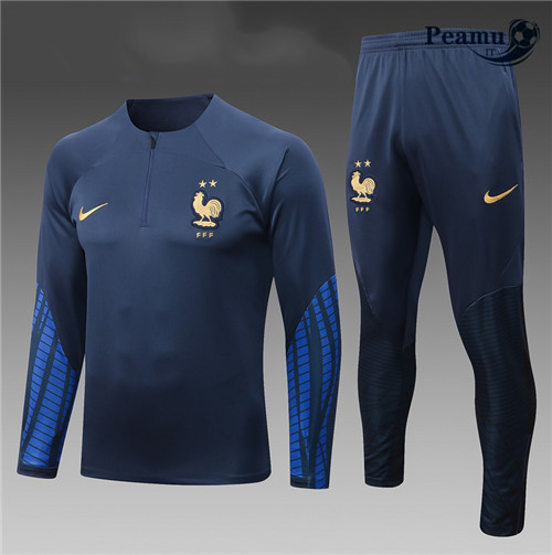 peamu.it - pt634 Maglia Tuta Calcio Bambino Francia Bleu 2022-2023