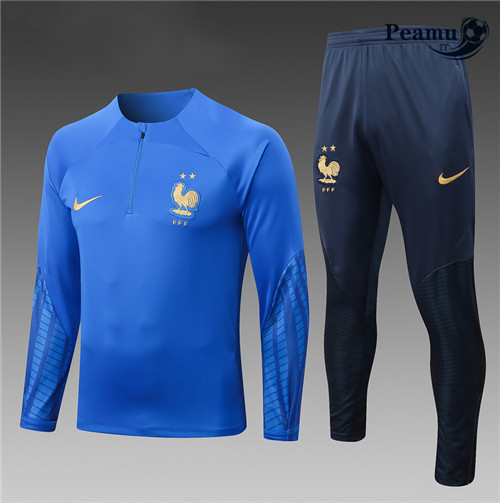 peamu.it - pt635 Maglia Tuta Calcio Bambino Francia Bleu 2022-2023