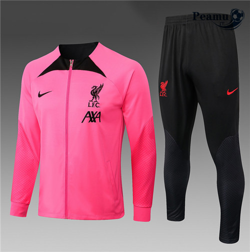 peamu.it - pt648 Maglia Tuta Calcio - Giacca Bambino Liverpool Rose 2022-2023
