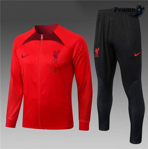 peamu.it - pt650 Maglia Tuta Calcio - Giacca Bambino Liverpool Rouge 2022-2023