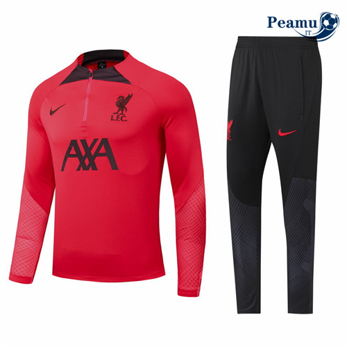 peamu.it - pt657 Maglia Tuta Calcio Bambino Liverpool Rouge 2022-2023