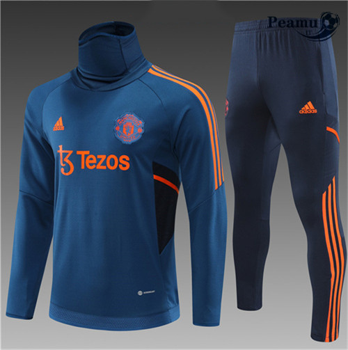 peamu.it - pt667 Maglia Tuta Calcio Bambino Manchester United Bleu 2022-2023