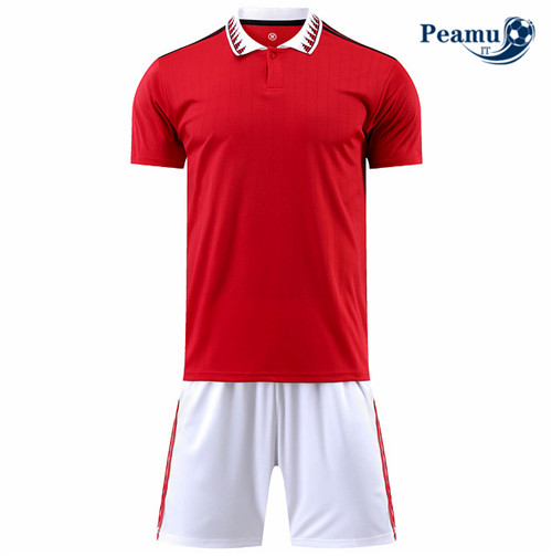 peamu.it - pt686 Kit Maglia Formazione Without brand logo + Pantaloni Rouge 2022-2023