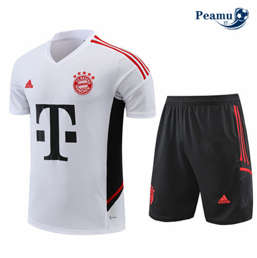 peamu.it - pt699 Kit Maglia Formazione Bayern Monaco + Pantaloni Blanc 2022-2023