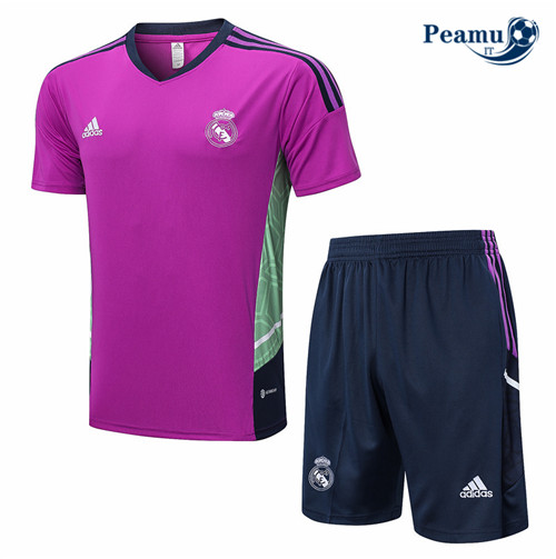 peamu.it - pt708 Kit Maglia Formazione Real Madrid + Pantaloni Pourpre 2022-2023