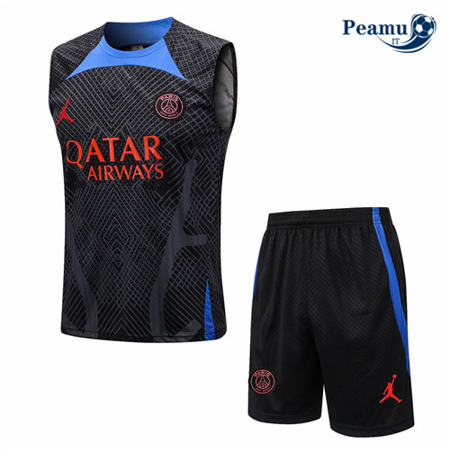 peamu.it - pt715 Kit Maglia Formazione Paris PSG Debardeur + Pantaloni 2022-2023