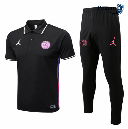 peamu.it - pt727 Kit Maglia Formazione Paris PSG polo + Pantaloni Noir 2022-2023