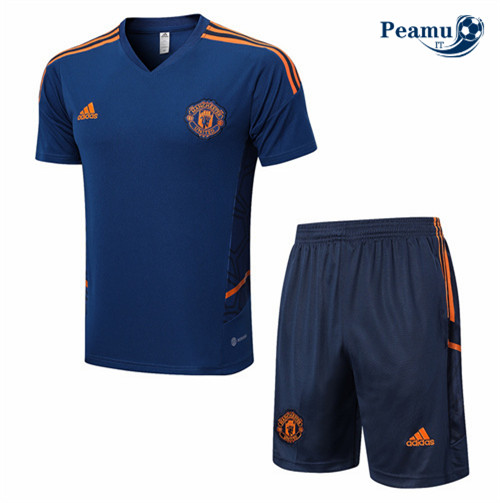 peamu.it - pt747 Kit Maglia Formazione Manchester United + Pantaloni Bleu 2022-2023